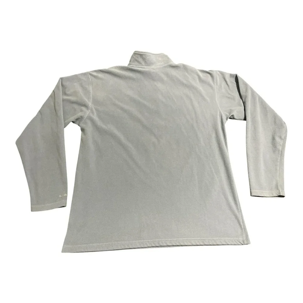 The North Face‎ Fleece Pullover Mens L Blue TKA 100 Quarter Zip Mock Neck Logo